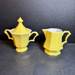 Nikko Classic Collection Yellow Coffee Creamer and Sugar Bowl [Item 0293]